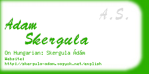 adam skergula business card